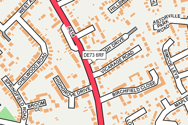 DE73 6RF map - OS OpenMap – Local (Ordnance Survey)