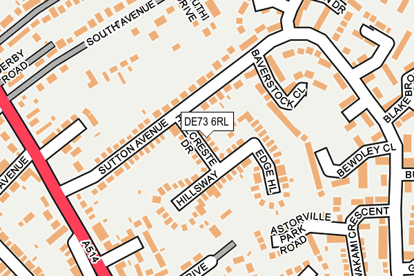 DE73 6RL map - OS OpenMap – Local (Ordnance Survey)