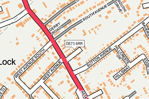 DE73 6RR map - OS OpenMap – Local (Ordnance Survey)