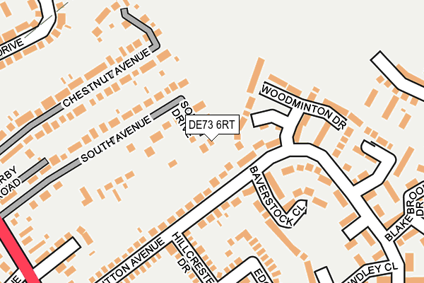 DE73 6RT map - OS OpenMap – Local (Ordnance Survey)