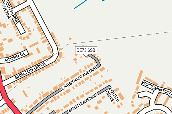 DE73 6SB map - OS OpenMap – Local (Ordnance Survey)