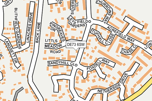 DE73 6SW map - OS OpenMap – Local (Ordnance Survey)