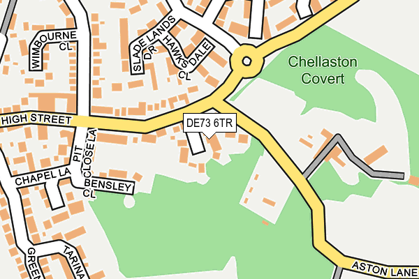 DE73 6TR map - OS OpenMap – Local (Ordnance Survey)