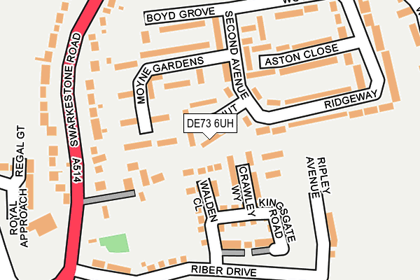 DE73 6UH map - OS OpenMap – Local (Ordnance Survey)