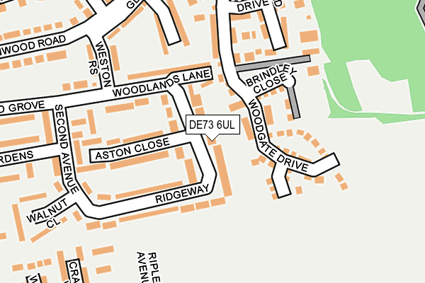 DE73 6UL map - OS OpenMap – Local (Ordnance Survey)