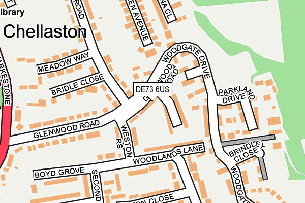 DE73 6US map - OS OpenMap – Local (Ordnance Survey)