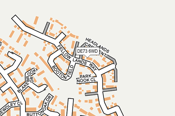 DE73 6WD map - OS OpenMap – Local (Ordnance Survey)