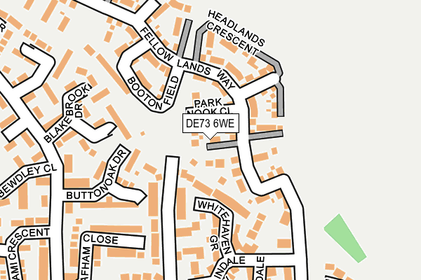 DE73 6WE map - OS OpenMap – Local (Ordnance Survey)