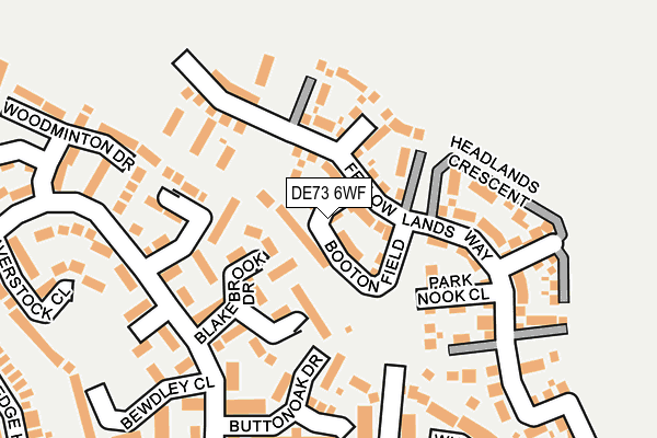 DE73 6WF map - OS OpenMap – Local (Ordnance Survey)