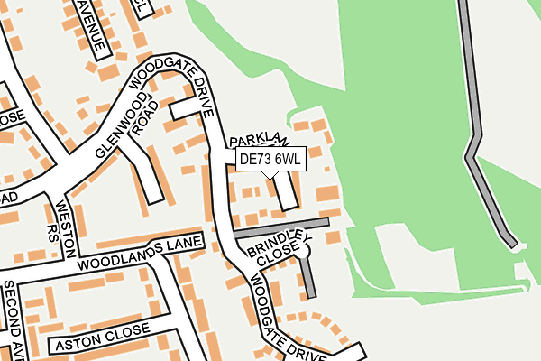 DE73 6WL map - OS OpenMap – Local (Ordnance Survey)