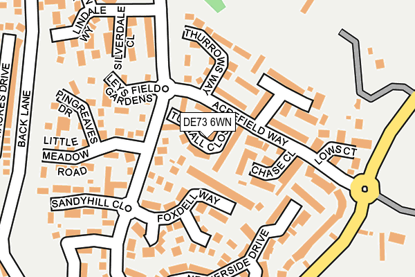 DE73 6WN map - OS OpenMap – Local (Ordnance Survey)