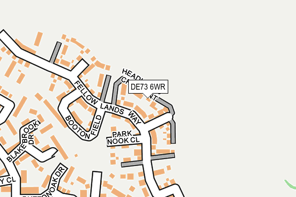 DE73 6WR map - OS OpenMap – Local (Ordnance Survey)