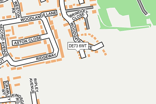 DE73 6WT map - OS OpenMap – Local (Ordnance Survey)