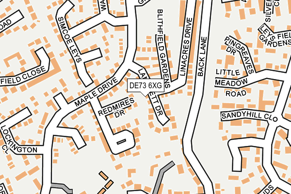 DE73 6XG map - OS OpenMap – Local (Ordnance Survey)