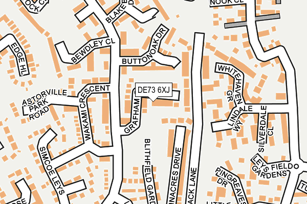 DE73 6XJ map - OS OpenMap – Local (Ordnance Survey)