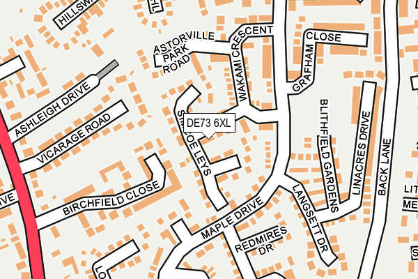 DE73 6XL map - OS OpenMap – Local (Ordnance Survey)