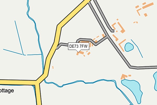 DE73 7FW map - OS OpenMap – Local (Ordnance Survey)