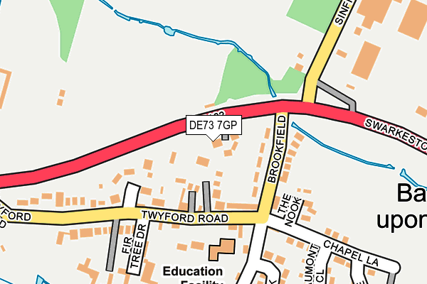 DE73 7GP map - OS OpenMap – Local (Ordnance Survey)