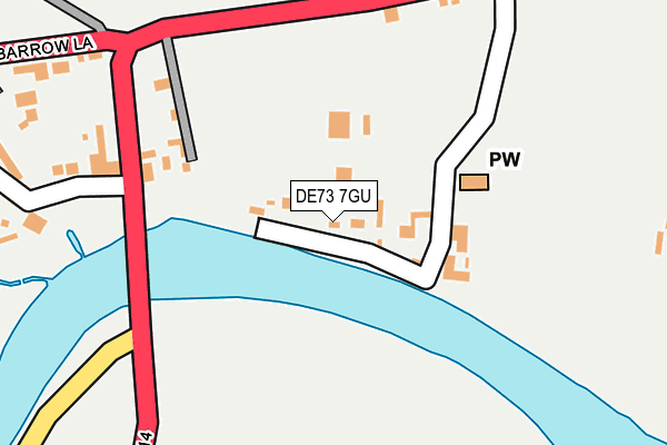 DE73 7GU map - OS OpenMap – Local (Ordnance Survey)