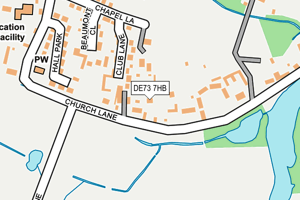 DE73 7HB map - OS OpenMap – Local (Ordnance Survey)