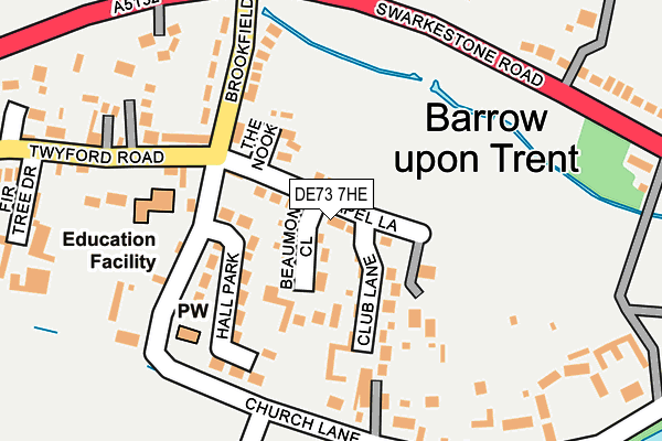 DE73 7HE map - OS OpenMap – Local (Ordnance Survey)