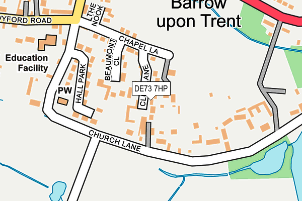 DE73 7HP map - OS OpenMap – Local (Ordnance Survey)