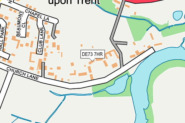 DE73 7HR map - OS OpenMap – Local (Ordnance Survey)