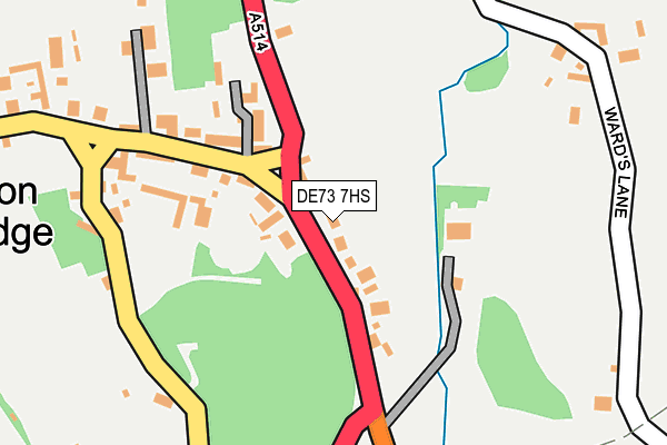 DE73 7HS map - OS OpenMap – Local (Ordnance Survey)