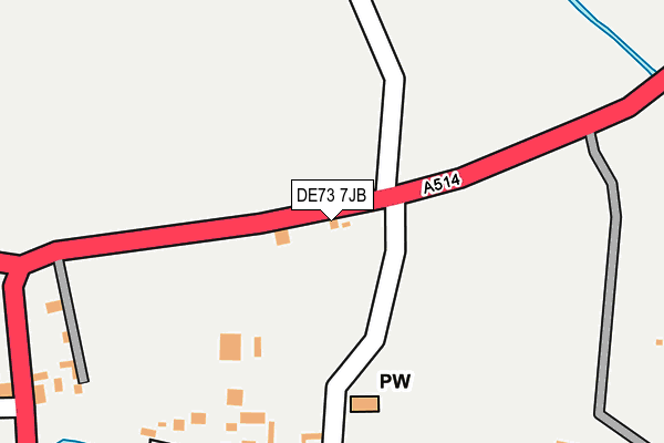 DE73 7JB map - OS OpenMap – Local (Ordnance Survey)