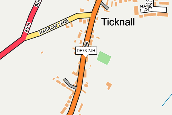 Map of CHEQUERS INN  (TICKNALL) LIMITED at local scale