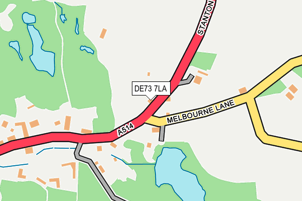 DE73 7LA map - OS OpenMap – Local (Ordnance Survey)