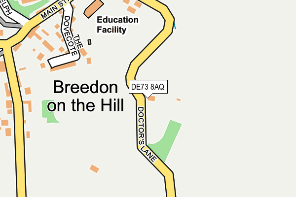 DE73 8AQ map - OS OpenMap – Local (Ordnance Survey)