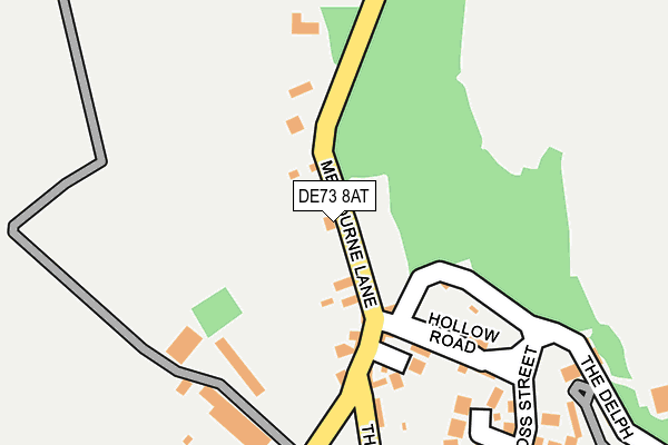 DE73 8AT map - OS OpenMap – Local (Ordnance Survey)