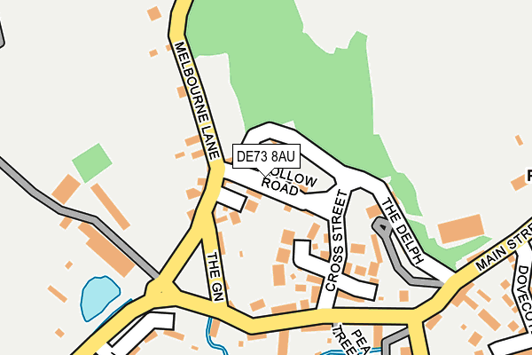 DE73 8AU map - OS OpenMap – Local (Ordnance Survey)