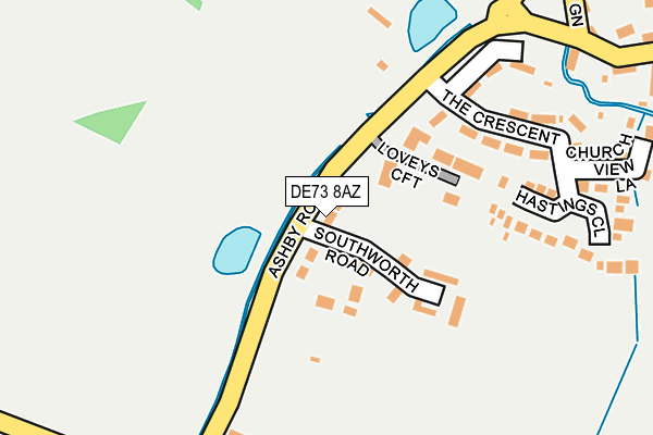 DE73 8AZ map - OS OpenMap – Local (Ordnance Survey)