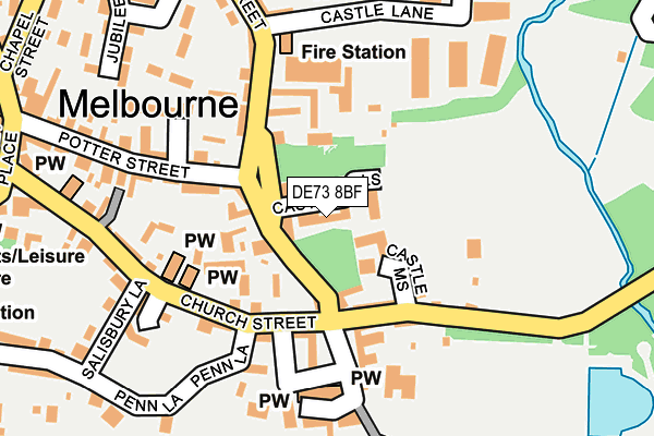 DE73 8BF map - OS OpenMap – Local (Ordnance Survey)