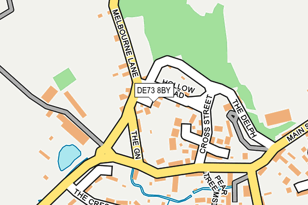 DE73 8BY map - OS OpenMap – Local (Ordnance Survey)