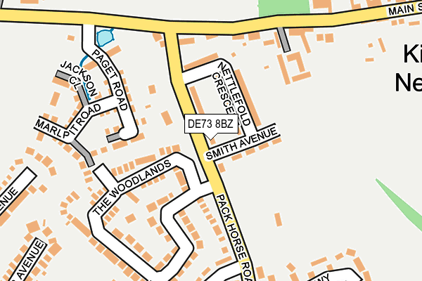 DE73 8BZ map - OS OpenMap – Local (Ordnance Survey)