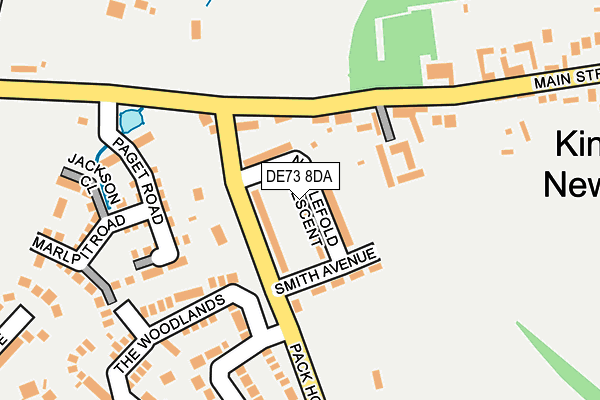 DE73 8DA map - OS OpenMap – Local (Ordnance Survey)
