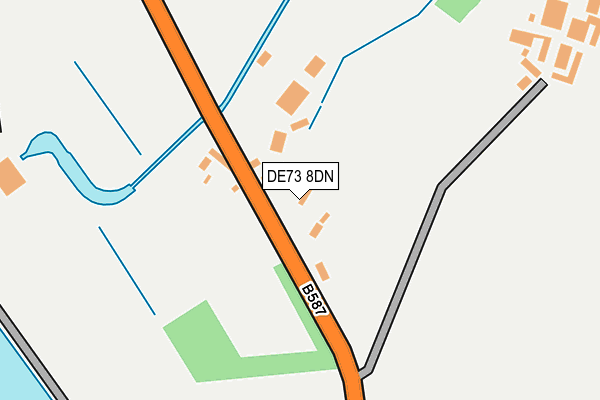 DE73 8DN map - OS OpenMap – Local (Ordnance Survey)