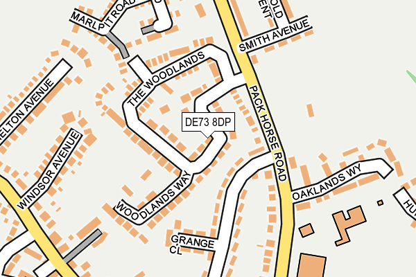 DE73 8DP map - OS OpenMap – Local (Ordnance Survey)