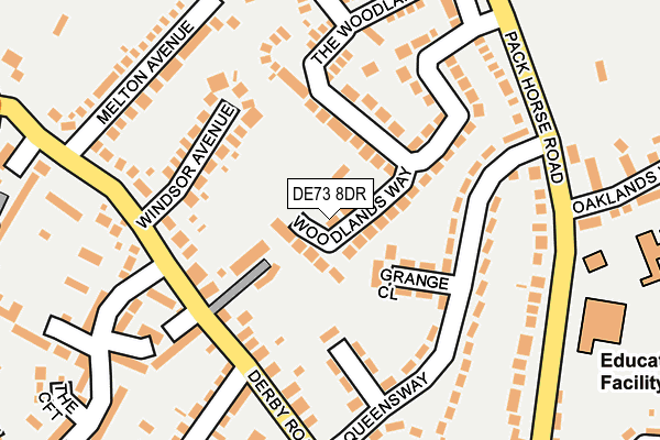 DE73 8DR map - OS OpenMap – Local (Ordnance Survey)
