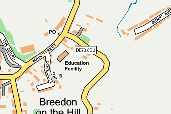 DE73 8DU map - OS OpenMap – Local (Ordnance Survey)