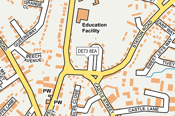 DE73 8EA map - OS OpenMap – Local (Ordnance Survey)