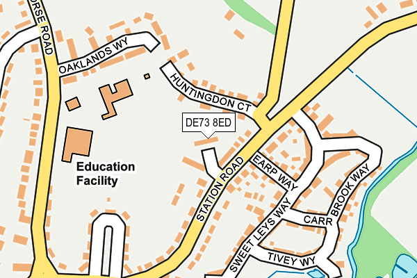 DE73 8ED map - OS OpenMap – Local (Ordnance Survey)
