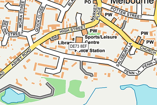 DE73 8EF map - OS OpenMap – Local (Ordnance Survey)