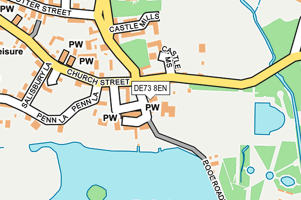 DE73 8EN map - OS OpenMap – Local (Ordnance Survey)