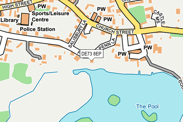 DE73 8EP map - OS OpenMap – Local (Ordnance Survey)