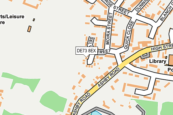 DE73 8EX map - OS OpenMap – Local (Ordnance Survey)