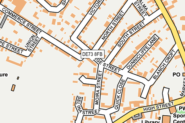 DE73 8FB map - OS OpenMap – Local (Ordnance Survey)